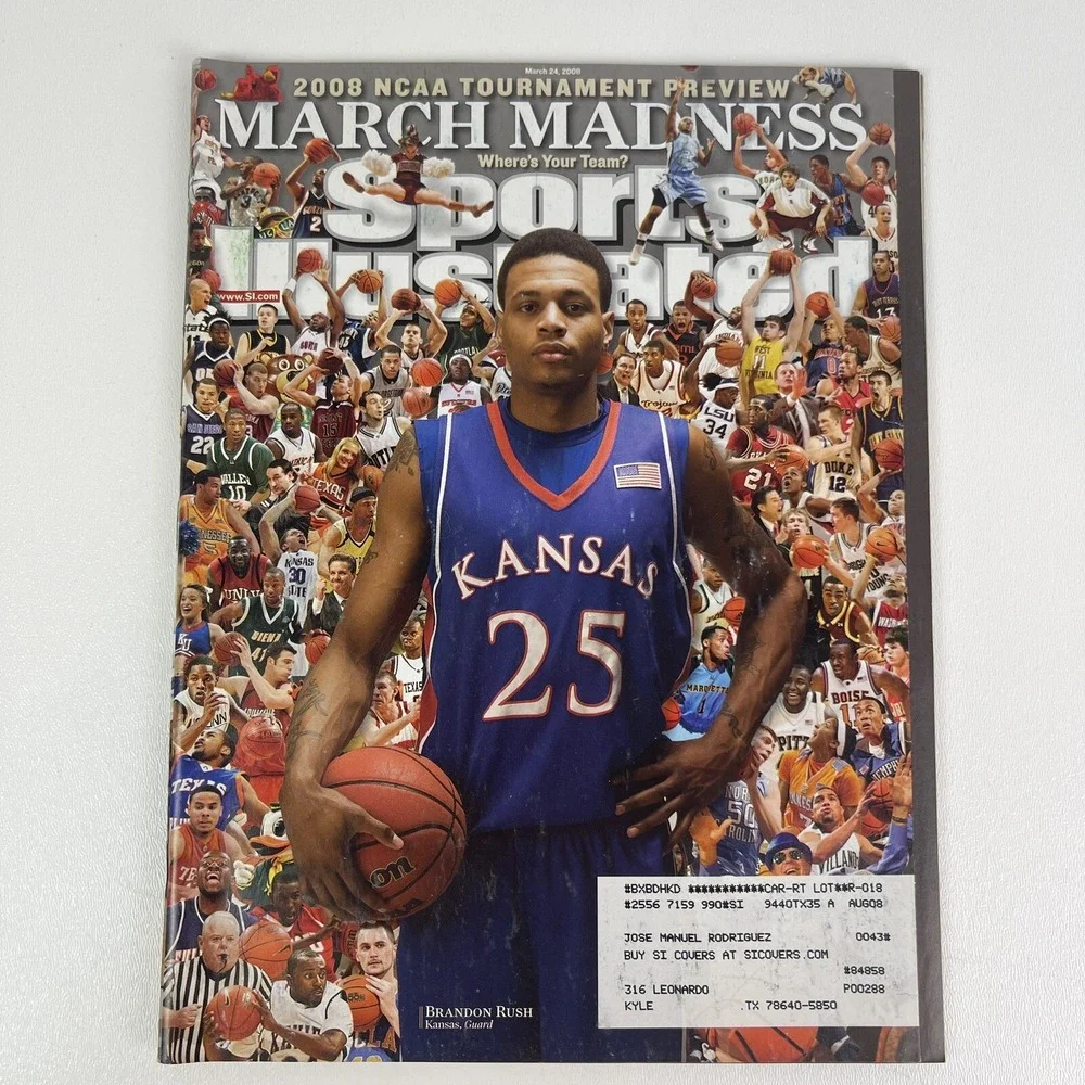 Sports Illustrated 2008 March Madness Jeff Adrien Connecticut Kobe Bryant